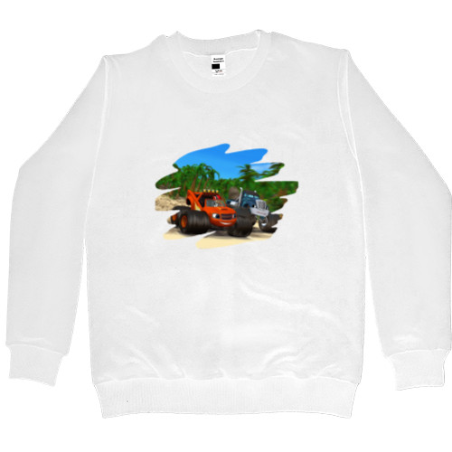 Men’s Premium Sweatshirt - FLASH AND WONDER CARS 4 - Mfest