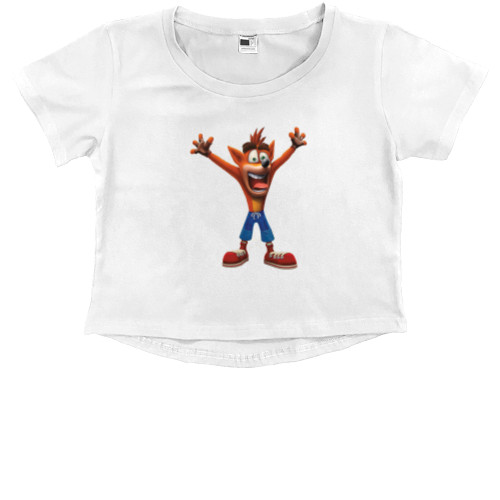 Kids' Premium Cropped T-Shirt - Crash Bandicoot - Mfest