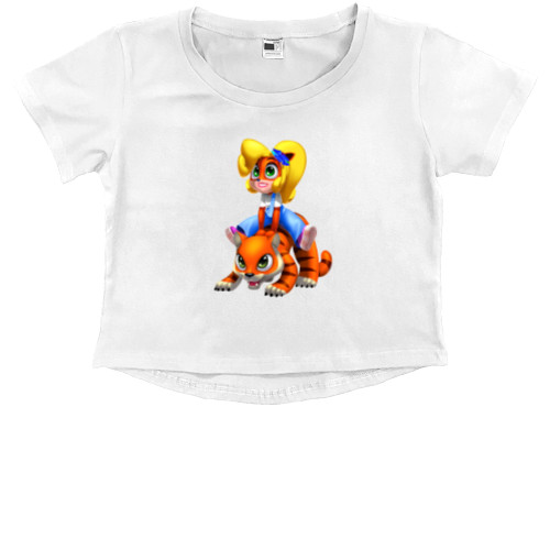 Kids' Premium Cropped T-Shirt - Coco Bandicoot - Mfest