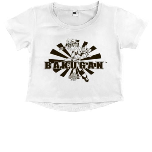 Kids' Premium Cropped T-Shirt - BAKUGAN LOGO - Mfest