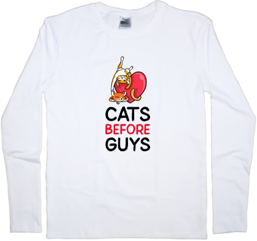 Men's Longsleeve Shirt - CATS BEFORE GUYS - Mfest