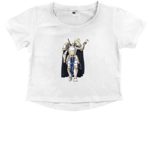 Kids' Premium Cropped T-Shirt - Лицар скелет - Mfest