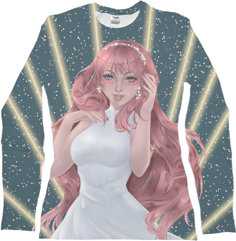 Women's Longsleeve Shirt 3D - Красуня і дракон 5 - Mfest