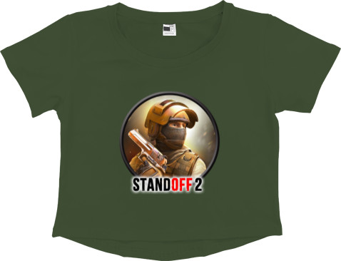 Women's Cropped Premium T-Shirt - Standoff 2 - Mfest