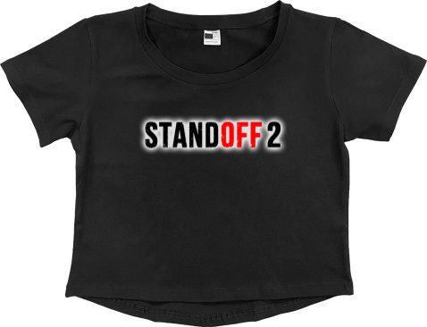 Women's Cropped Premium T-Shirt - Standoff - Mfest