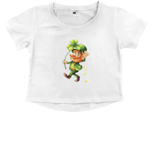 Kids' Premium Cropped T-Shirt - ДЕНЬ СВЯТОГО ПАТРИКА 2 - Mfest