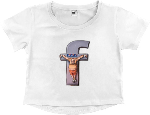 Women's Cropped Premium T-Shirt - Facebook user - Mfest