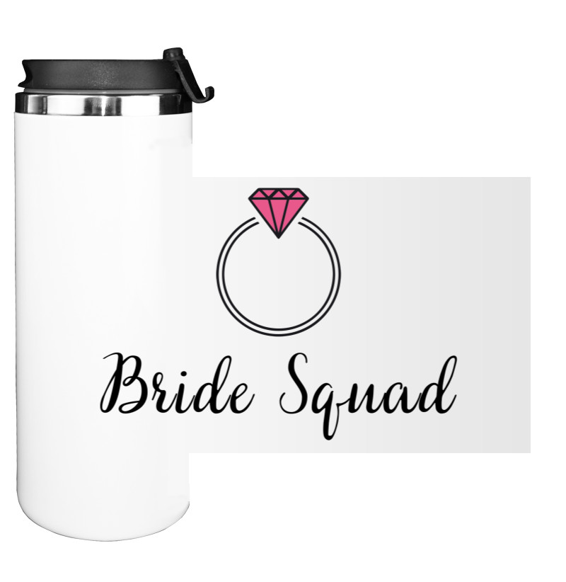 Water Bottle on Tumbler - Bride Squad - Mfest