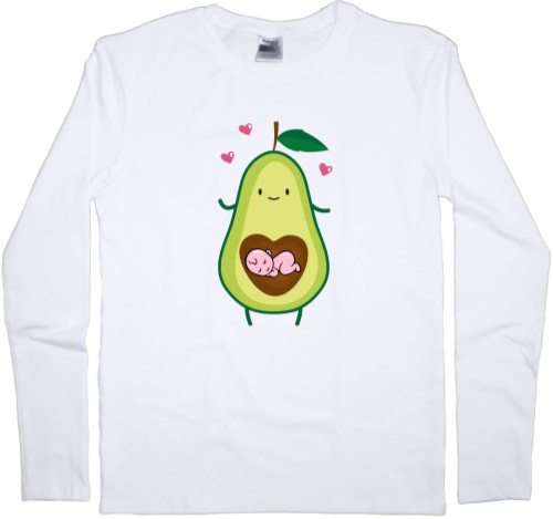 Men's Longsleeve Shirt - avocado pregnant - Mfest