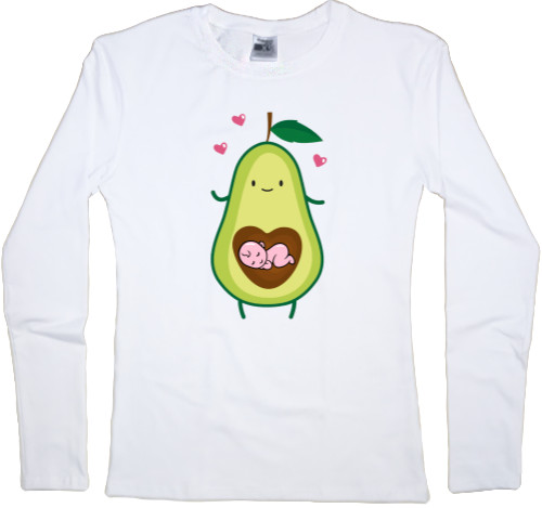 Women's Longsleeve Shirt - avocado pregnant - Mfest