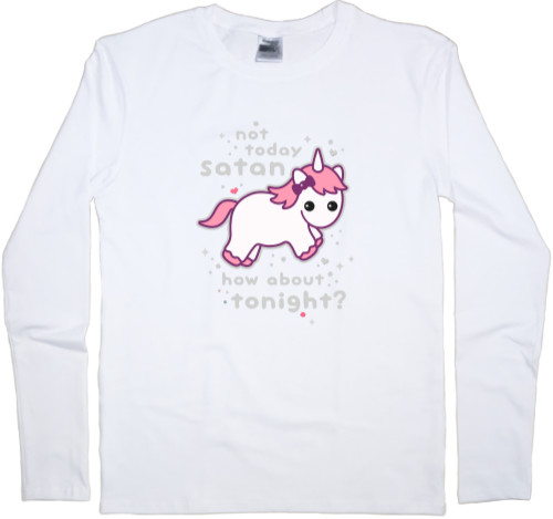 Men's Longsleeve Shirt - Unicorn not today Satan - Mfest