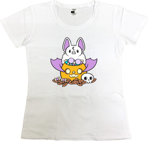 Women's Premium T-Shirt - Halloween bat - Mfest