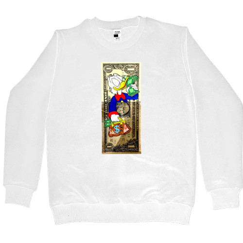 Women's Premium Sweatshirt - scrooge mcduck dollar - Mfest