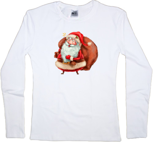 Women's Longsleeve Shirt - Santa with gifts - Mfest