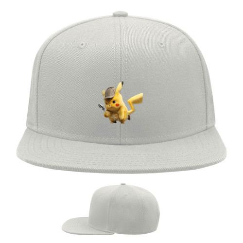 Snapback Baseball Cap - pikachu with a magnifying glass - Mfest