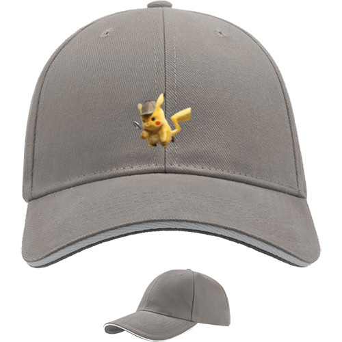 Sandwich Baseball Cap - pikachu with a magnifying glass - Mfest