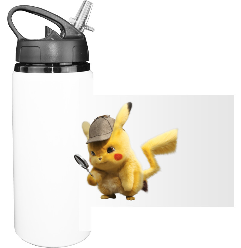 Sport Water Bottle - pikachu with a magnifying glass - Mfest