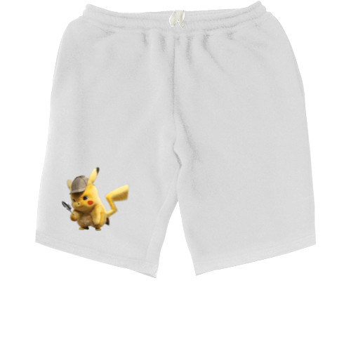 Men's Shorts - pikachu with a magnifying glass - Mfest