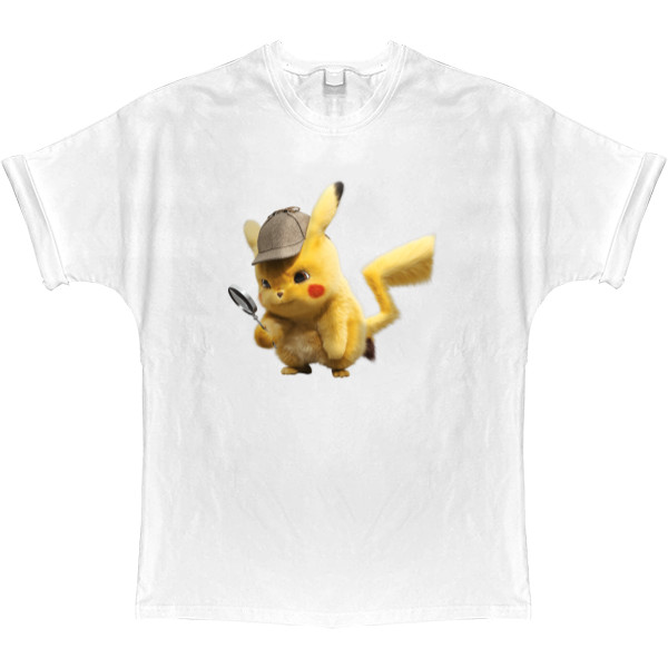 T-shirt Oversize - pikachu with a magnifying glass - Mfest