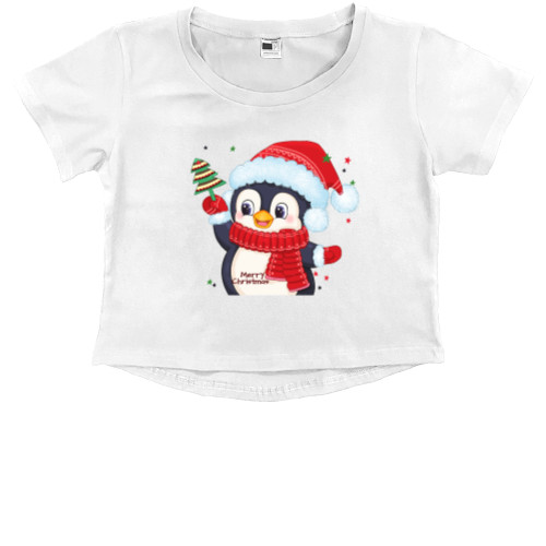 Kids' Premium Cropped T-Shirt - New Penguin - Mfest