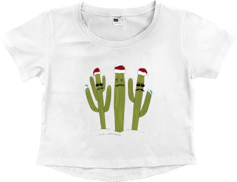 Women's Cropped Premium T-Shirt - New cacti - Mfest