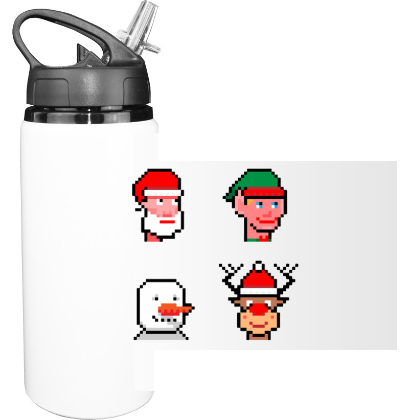 Sport Water Bottle - New river in pixels - Mfest