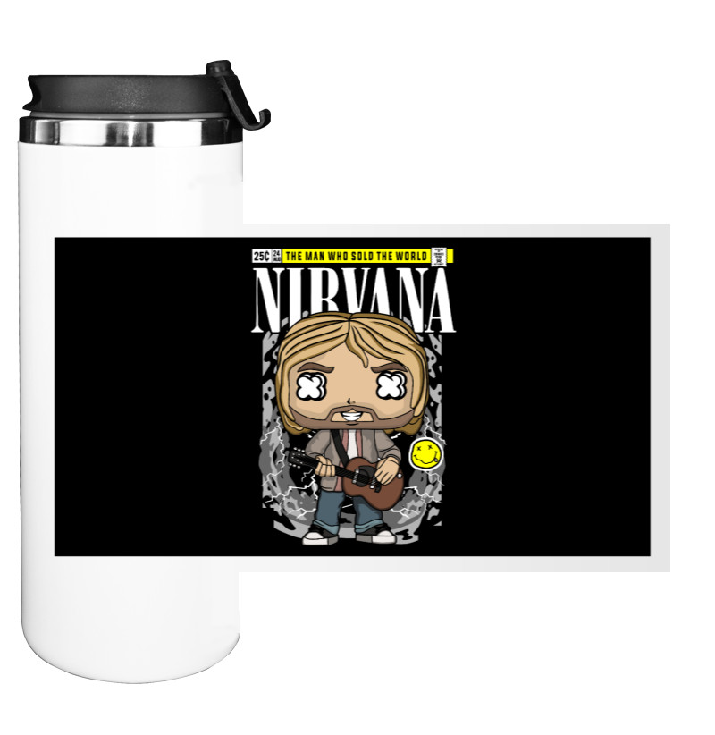 Water Bottle on Tumbler - Nirvana rock - Mfest