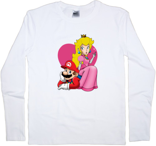 Mario - Men's Longsleeve Shirt - mario i princess - Mfest