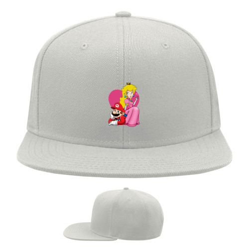 Snapback Baseball Cap - mario i princess - Mfest