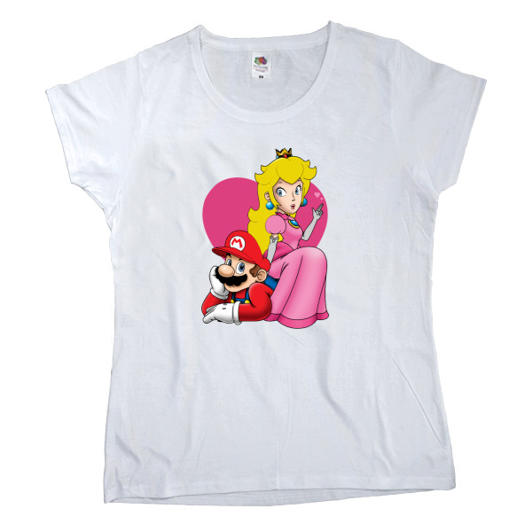 Women's T-shirt Fruit of the loom - mario i princess - Mfest