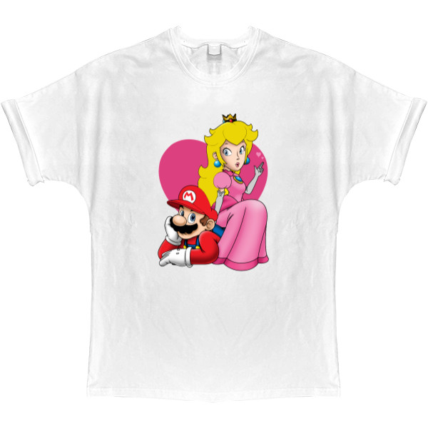 T-shirt Oversize - mario i princess - Mfest