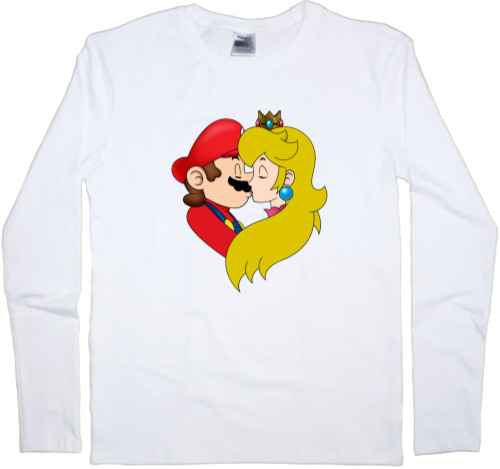 Men's Longsleeve Shirt - Mario and the princess at the kiss - Mfest