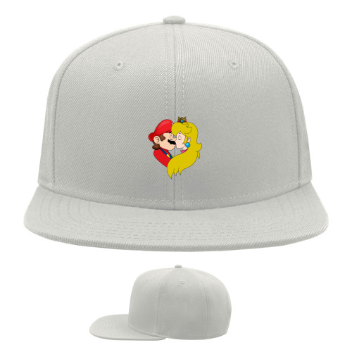 Snapback Baseball Cap - Mario and the princess at the kiss - Mfest