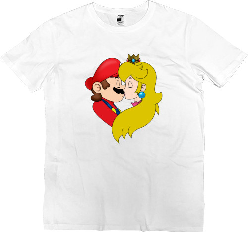 Kids' Premium T-Shirt - Mario and the princess at the kiss - Mfest