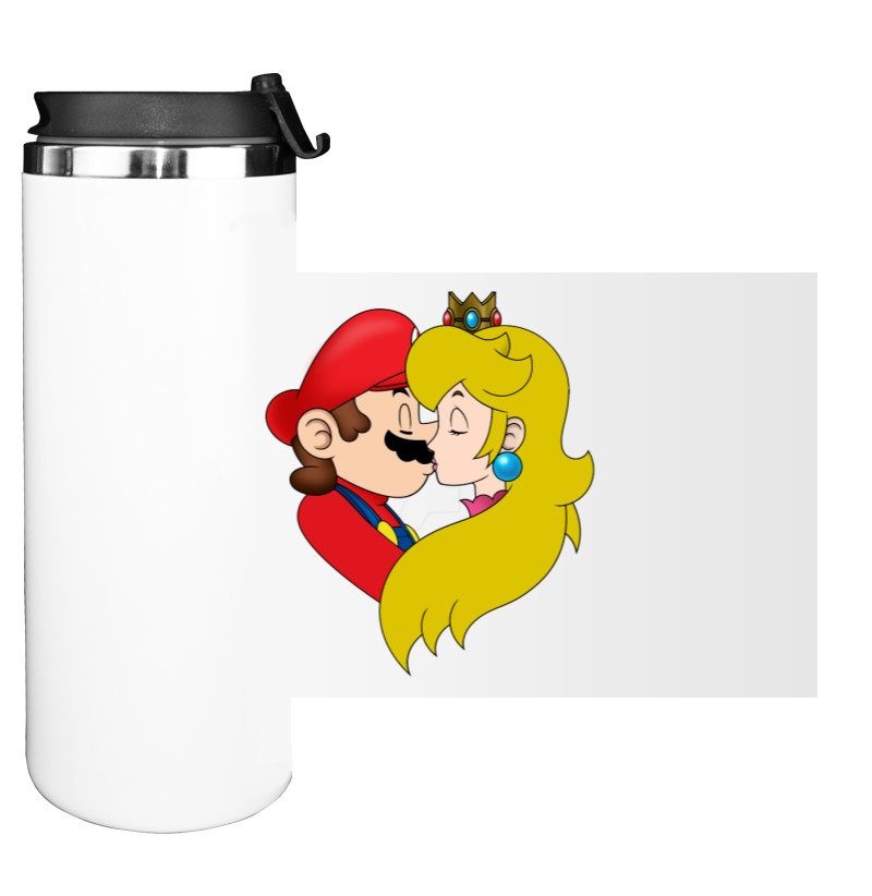 Water Bottle on Tumbler - Mario and the princess at the kiss - Mfest