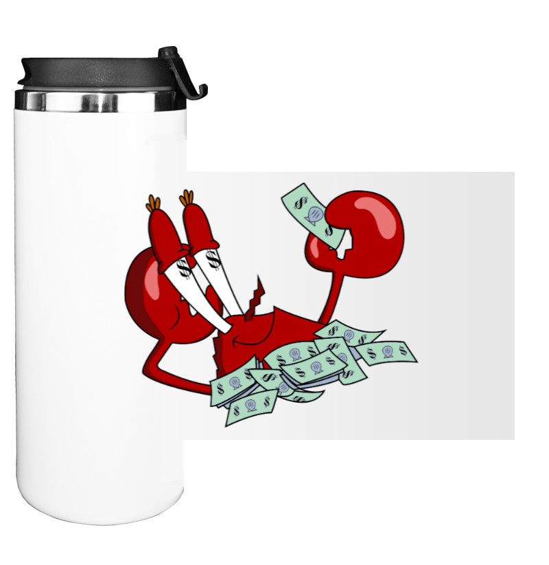 Water Bottle on Tumbler - Mr. Krabs love pennies - Mfest