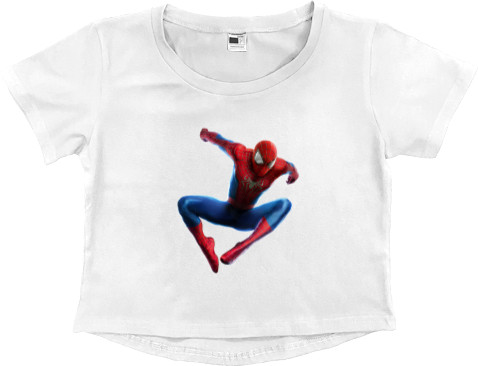 Women's Cropped Premium T-Shirt - spider man - Mfest