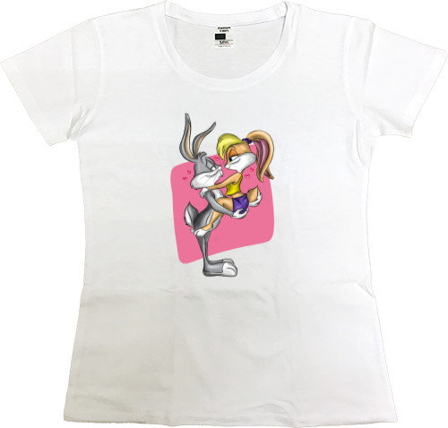 Women's Premium T-Shirt - Bugs and Lola Bunny - Mfest