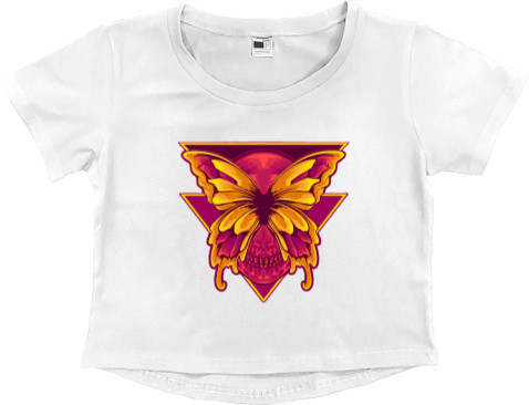 Women's Cropped Premium T-Shirt - Skull blizzard - Mfest