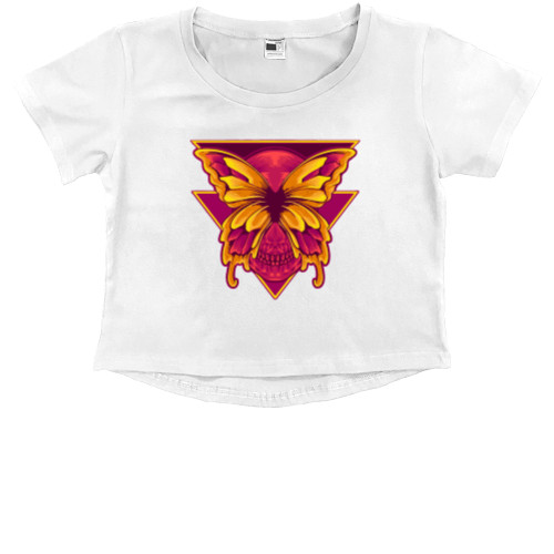 Kids' Premium Cropped T-Shirt - Skull blizzard - Mfest