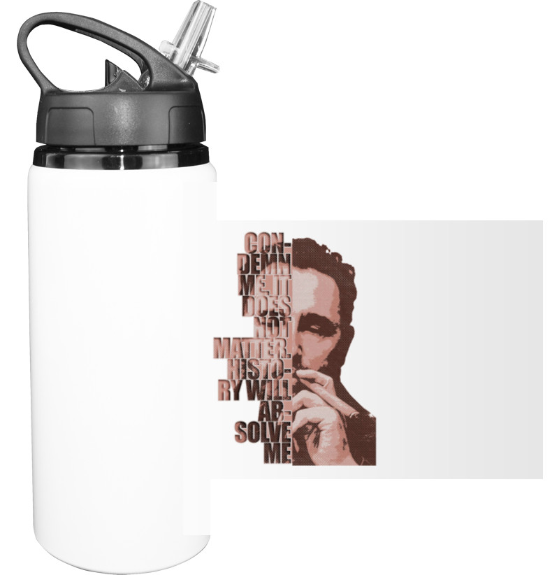 Sport Water Bottle - Fidel Castro - Mfest