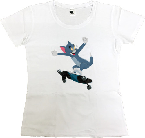 Women's Premium T-Shirt - Tom on a skateboard - Mfest