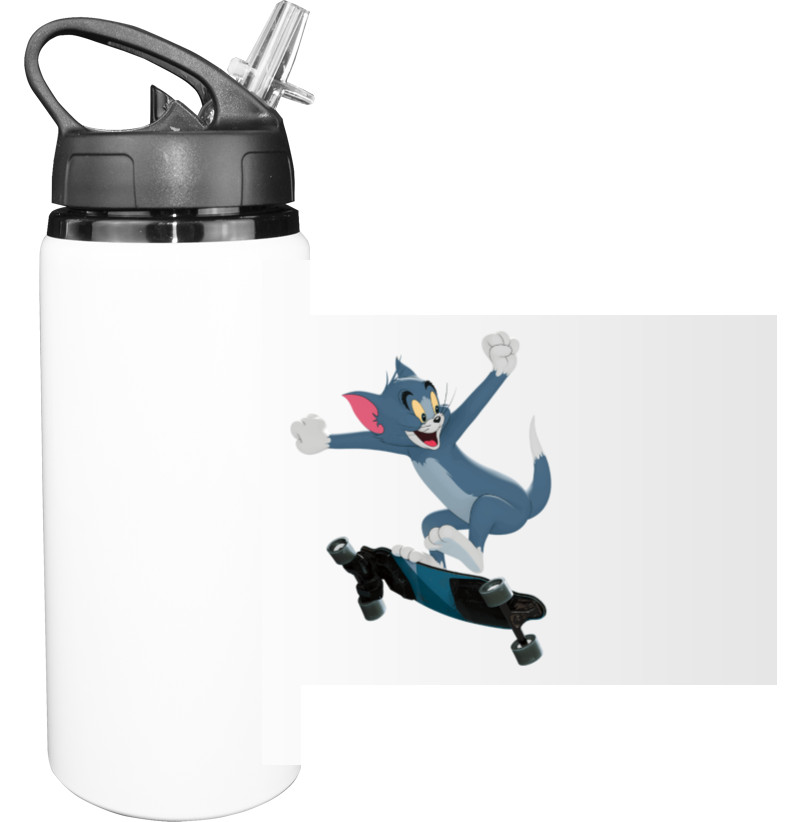 Sport Water Bottle - Tom on a skateboard - Mfest