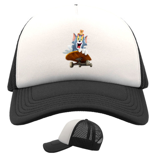 Trucker Cap - Tom and Jerry on a skateboard - Mfest