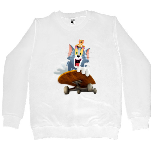 Kids' Premium Sweatshirt - Tom and Jerry on a skateboard - Mfest