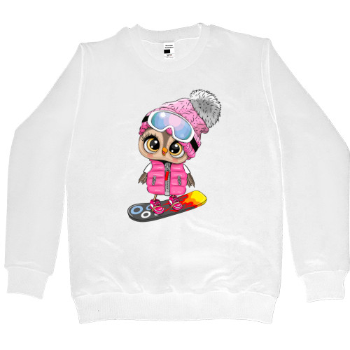 Women's Premium Sweatshirt - Owl on a skateboard - Mfest