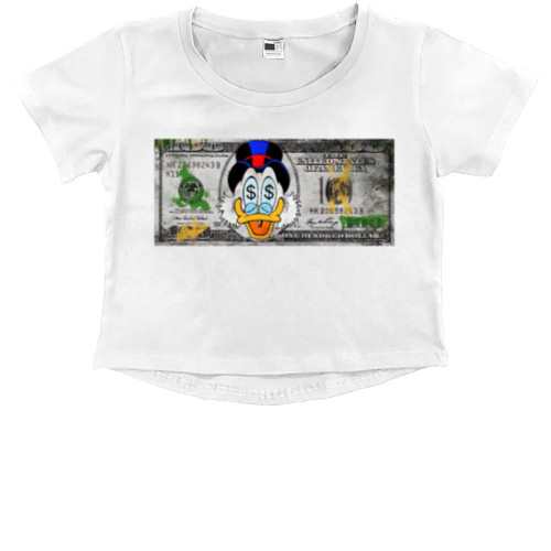 Kids' Premium Cropped T-Shirt - scrooge mcduck millarder - Mfest