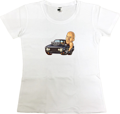 Women's Premium T-Shirt - Vin Diesel by car - Mfest