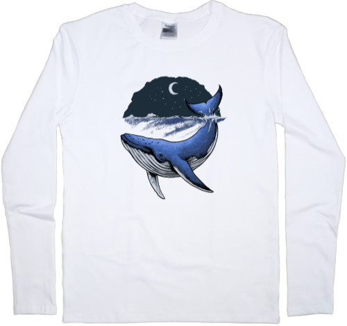 Men's Longsleeve Shirt - whale in the ocean - Mfest