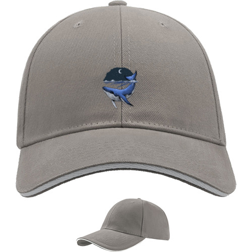 Sandwich Baseball Cap - whale in the ocean - Mfest